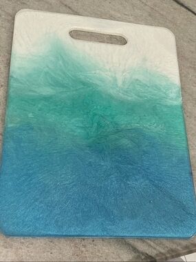 Handmade Resin Serving/Chopping Board in Ocean Blue and Seafoam